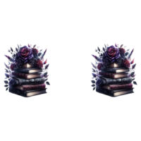Book & Flowers Gothic - Mug Design