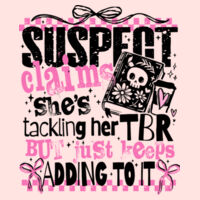 Suspect Claims She's Tackling Her TBR Hoodie Design