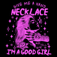 Give me a hand necklace 1 Pink Hoodie Design