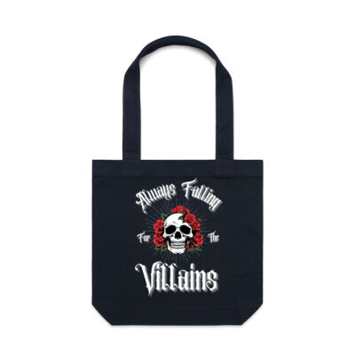 Always Falling for the Villians - Large Tote Bag Thumbnail