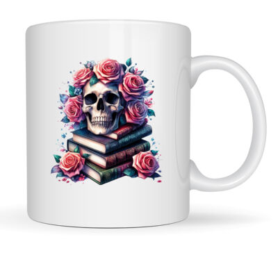 Books, Flowers and Skull - Mug Thumbnail