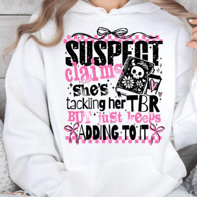 Suspect Claims She's Tackling Her TBR Hoodie Thumbnail