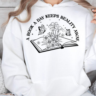 A Book a Day Keeps reality away - Hoodie Thumbnail