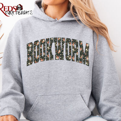 Bookworm Floral - Hoodie Thumbnail